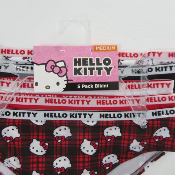 (#X) Hello Kitty 5 pack Christmas bikini underwear Women's Junior panties - Picture 2 of 5